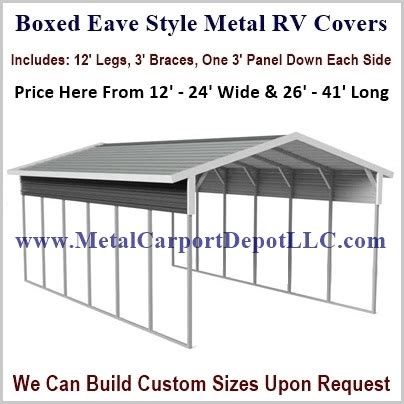 rv cover boxed eave roof style metal|a frame motorhome covers.